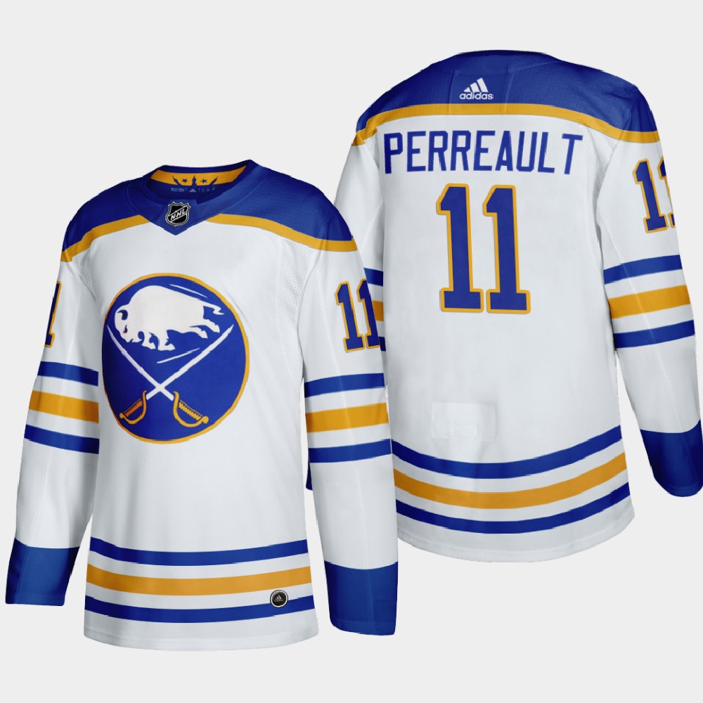 Buffalo Sabres 11 Gilbert Perreault Men Adidas 2020 Away Authentic Player Stitched NHL Jersey White